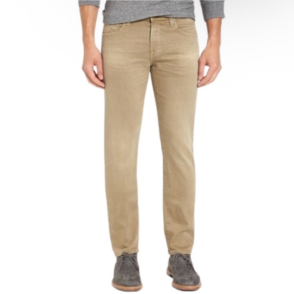 Adriano Goldschmied the matchbox slim straight Men beige corduroy ribbed pants